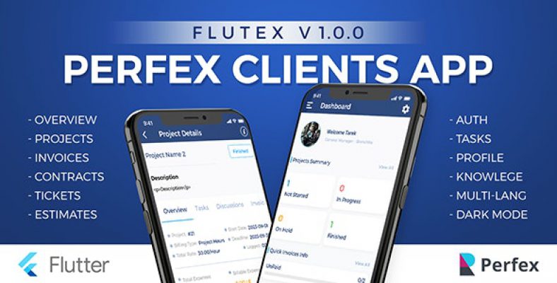 Flutex – Perfex CRM Customer Mobile App 1.4