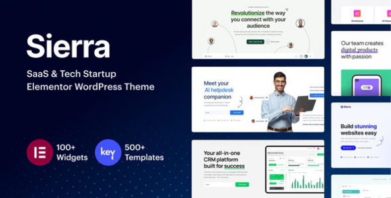 Sierra – SaaS  Tech Startup Elementor WordPress Theme