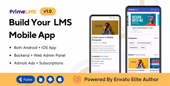 Prime LMS – Online Course Learning Flutter Mobile App 1.0.5