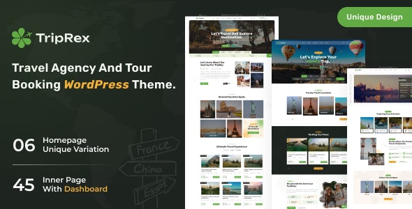 TripRex – Travel Agency and Tour Booking WordPress Theme 1.3.5