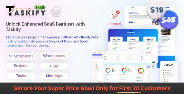 Taskify SaaS – Project Management System in Laravel 2.0.1