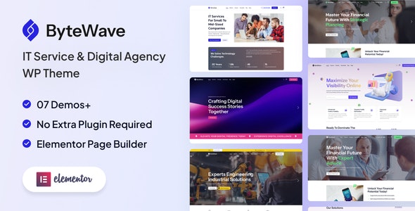 Bytewave – IT Services  Digital Agency WordPress Theme