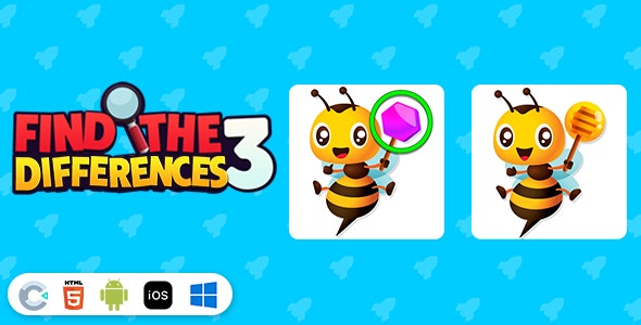 Find The 3 Difference [ Construct 3 , HTML5 ]