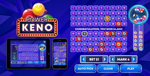 Power Keno – HTML5 Game