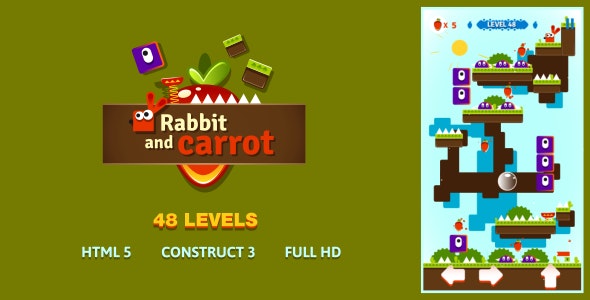 Rabbit  Carrot – HTML5 Game (Construct3)