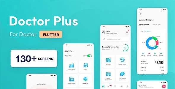 Doctor Plus – For Doctor Flutter Template | Mobile