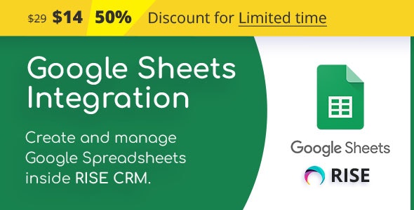 Google Sheets Integration for RISE CRM 1.0.1