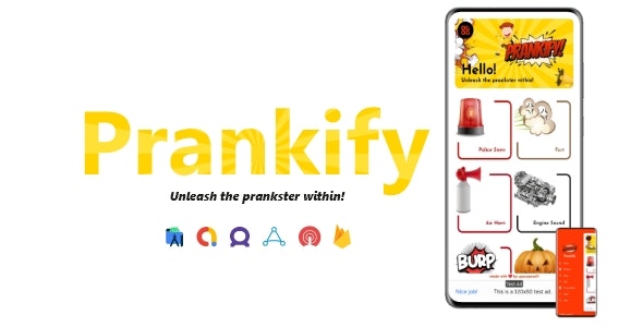Prankify – Funny Prank Sounds App | ADMOB, FIREBASE, ONESIGNAL