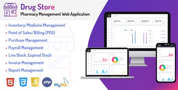 Drug Store – Pharmacy  Billing Management Web Application