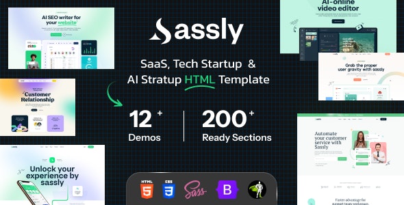 Sassly |  SaaS  Tech Startup HTML Template