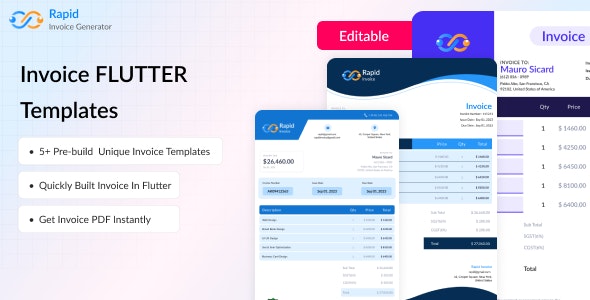 Rapid Invoice Generator – An Effective Invoice Template,Build In Flutter web