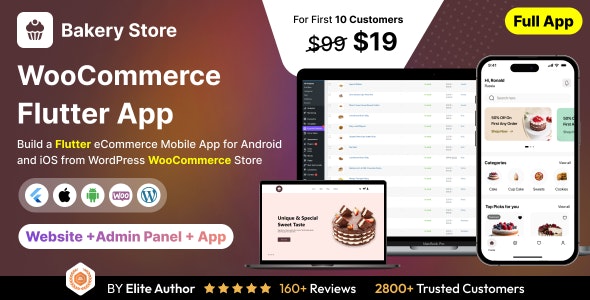 Bakery Shop App – E-commerce Store app in Flutter 3.x (Android, iOS) with WooCommerce Full App