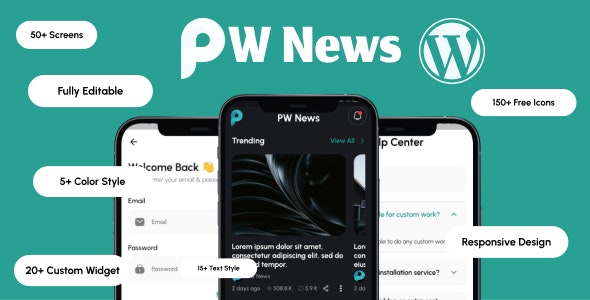 PW News WP – WordPress Flutter News App