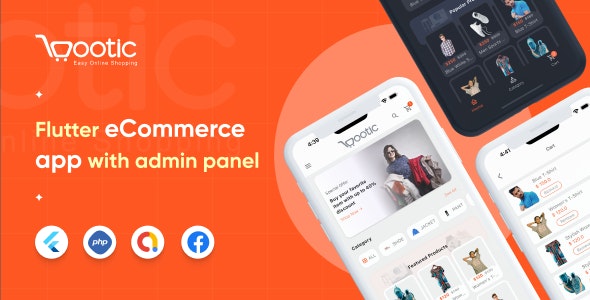 Multi Platform Bootic eCommerce Flutter app with Admin Panel for iOS & Android 1.1.0