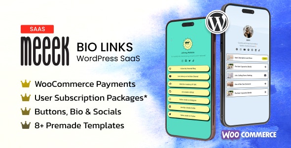 Meeek – Bio Links SaaS (WordPress) [Regular Version] 2.1.3