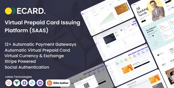 E-Card – Virtual Prepaid Credit Card Issuing Platform | Stripe Powered (SAAS)