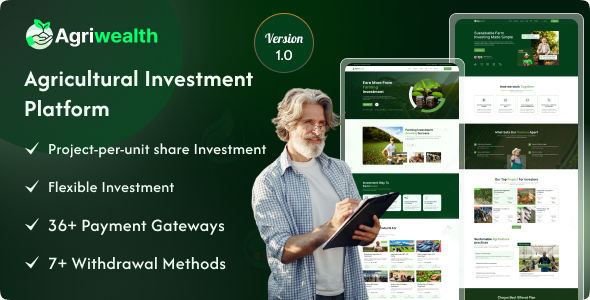 AgriWealth – Agricultural HYIP Investment and Ecommerce Solution 2.0