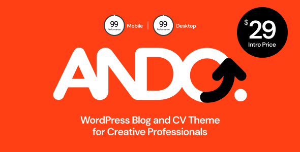 Ando – WordPress Blog and CV Theme for Creative Professionals