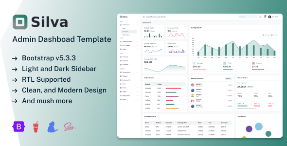Silva – Bootstrap Admin & Dashboard UI Kit