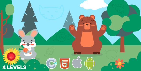Animal World – Hidden Object. Construct 3 (c3p)