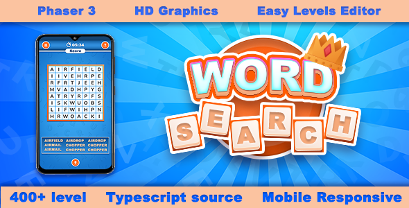 Word Puzzle For Kids – HTML5 (Phaser 3, Typescript)