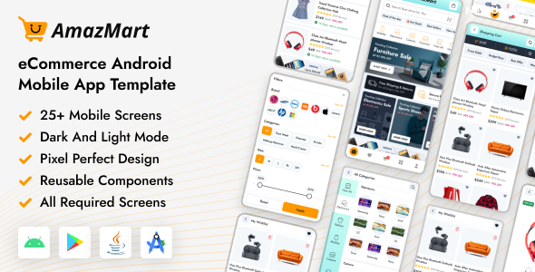 Amazmart – eCommerce Android Mobile App Template