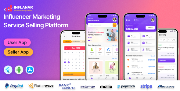 Inflanar – Influencer Marketing Service Selling Platform User and Influencer App