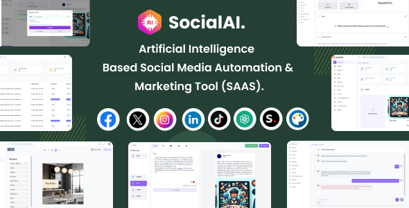SocialAI – Artificial Intelligence AI Based Social Media Automation & Marketing Tool (SAAS) 2.5