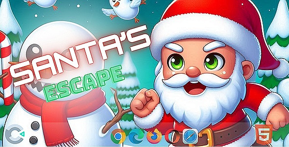 Santa’s Escape – 3D GAME HTML5 | (CONSTRUCT 3 | C3P) / 30 Levels Stages