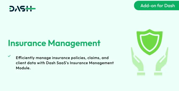 Insurance Management – Dash SaaS Add-on 1.4