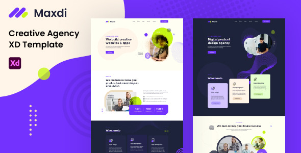 Maxdi – Creative Agency XD Template