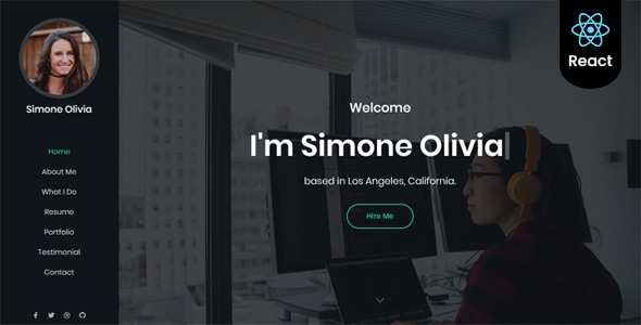 Simone – Personal Portfolio React Template
