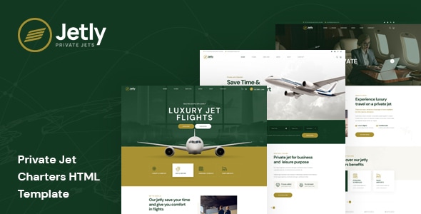 Jetly – Private Jet Charters HTML Template