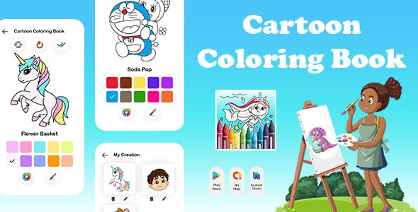 Cartoon Coloring Book – Baby coloring book for kids – Happy Color – Coloring Games – Coloring World