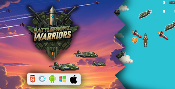 Battlefront Warriors – Construct 3 Game (HTML5, AdMob, C3P)