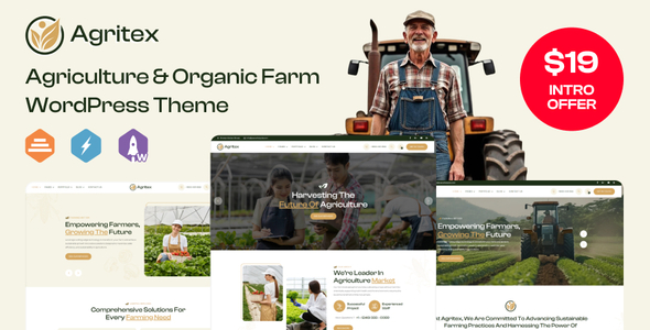 Agritex – Agriculture & Organic Farm WordPress Theme