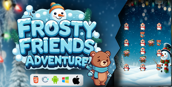 Frosty Friends Adventure – Construct 3 Game (HTML5, AdMob, C3P)
