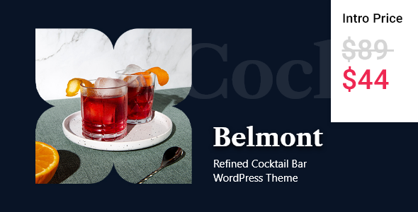 Belmont – Cocktail Bar WordPress Theme