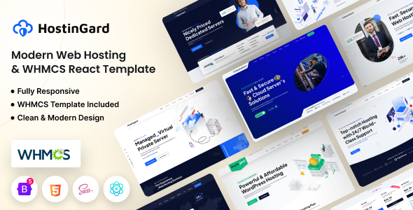 Hostingard – Web Hosting Reactjs Template with WHMCS