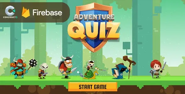 Adventure Quiz – HTML5 Game (Construct 3) + Firebase Leaderboard (No plugin)