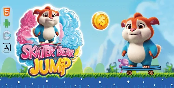Sketer Bear Jump – HTML5 Construct3 Game