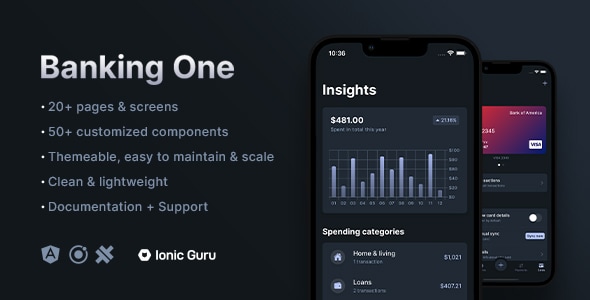 Banking – Crypto – Expenses | Mobile App Template | Ionic 7 | Capacitor 5