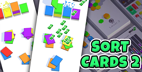 Sort Cards 2 – HyperCasual Puzzle Game – Unity