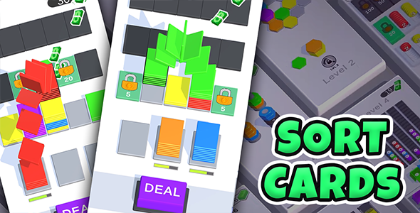Sort Cards – HyperCasual Puzzle Game – Unity