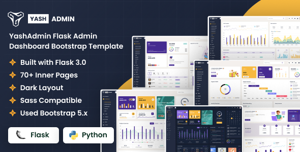 YashAdmin – Flask Sales Management System Admin Dashboard Template