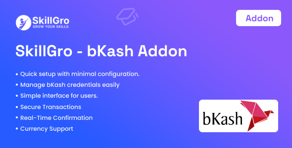 SkillGro – Course & Learning Management System (LMS) bKash Addon