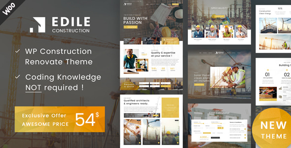 Edile – Construction Company WordPress Theme 1.9