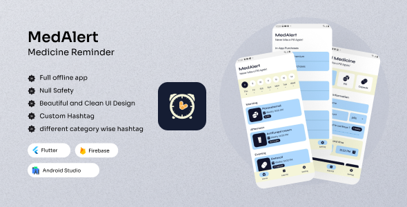 MedAlert – Medication reminder | Flutter App
