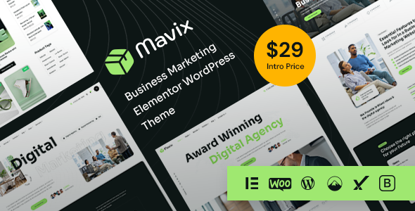 Mavix – Business Marketing Elementor WordPress Theme 2.0