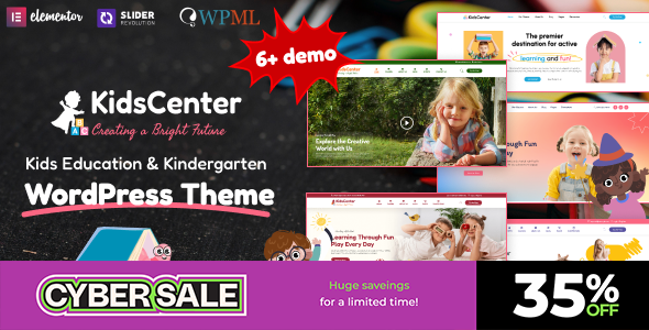 KidsCenter – Kindergarten and Kid Care Education WordPress Theme